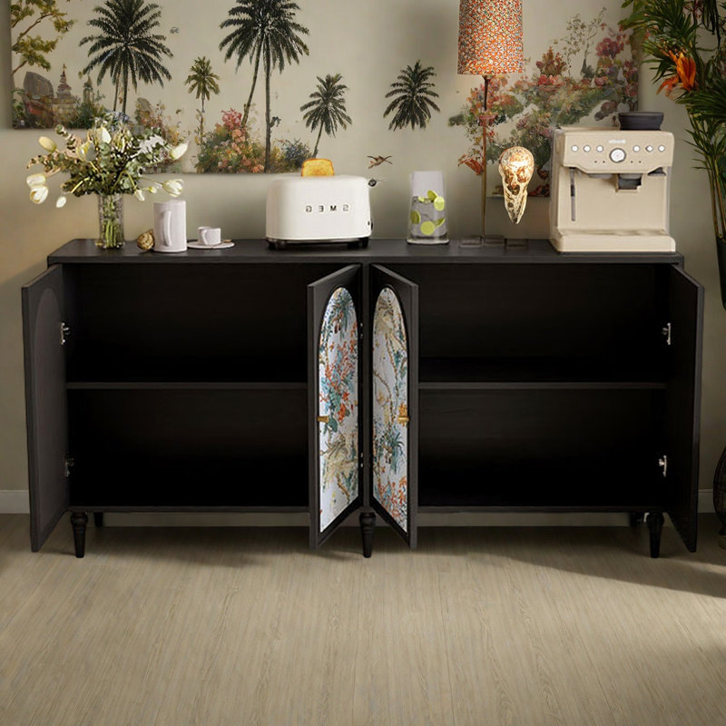 Buffet en bois Creative Art, Noir