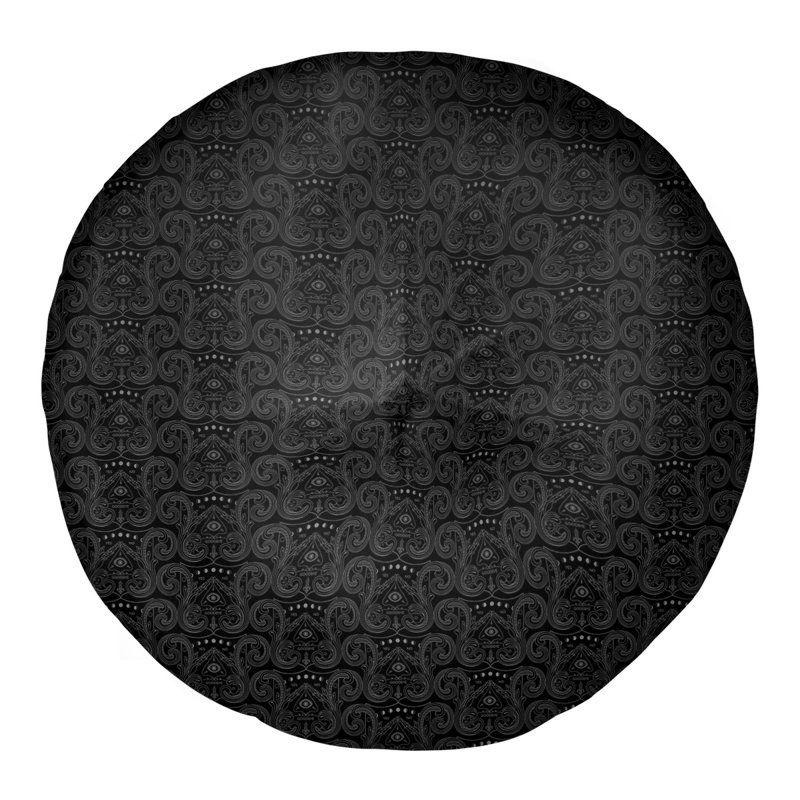 Coussin de sol Katelyn Elizabeth, 30 po x 30 po, Noir / blanc
