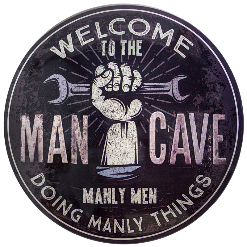 Décoration murale en forme de dôme en métal man cave