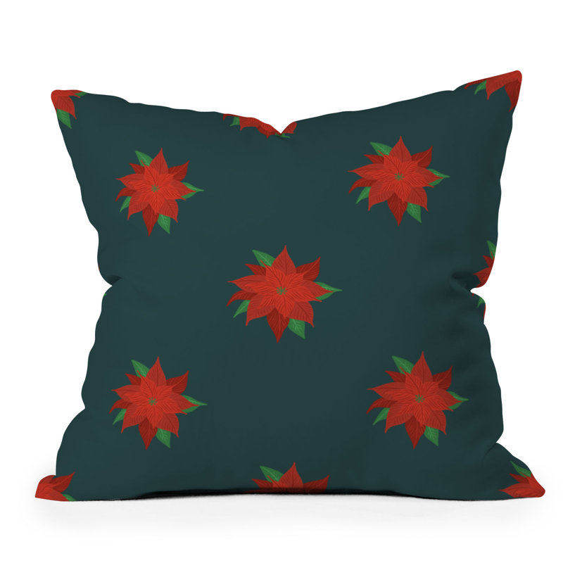 Coussin extérieur Design by Spark Poinsettia Florals, 20 po x 20 po