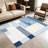 Geometric Blocks Blue carpet-easy to clean, machine-washable, soft and comfortable; suitable for door mats, kitchens, living rooms, bedrooms, corridors, and laundry areas. Easy to clean, durable carpet for home decoration.-129132192
