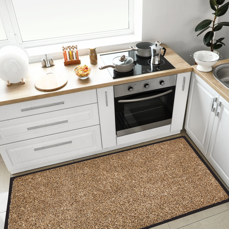 Wimer Non-Slip Doormat, Beige, 120cm L x 90cm W