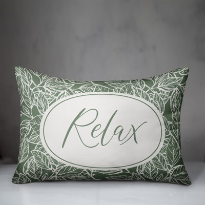 Relax Leaf Outdoor Rectangular Pillow Cover and Insert