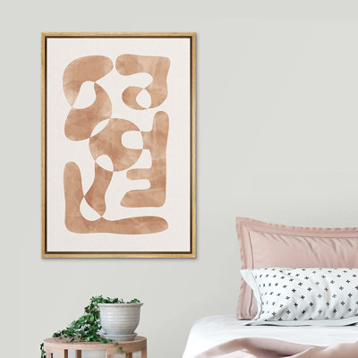 Géométrique, aquarelle, dessin au trait, collage, formes abstraites, illustrations, peinture sur toile flottante