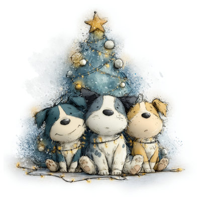 Coussins décoratifs Three Puppies