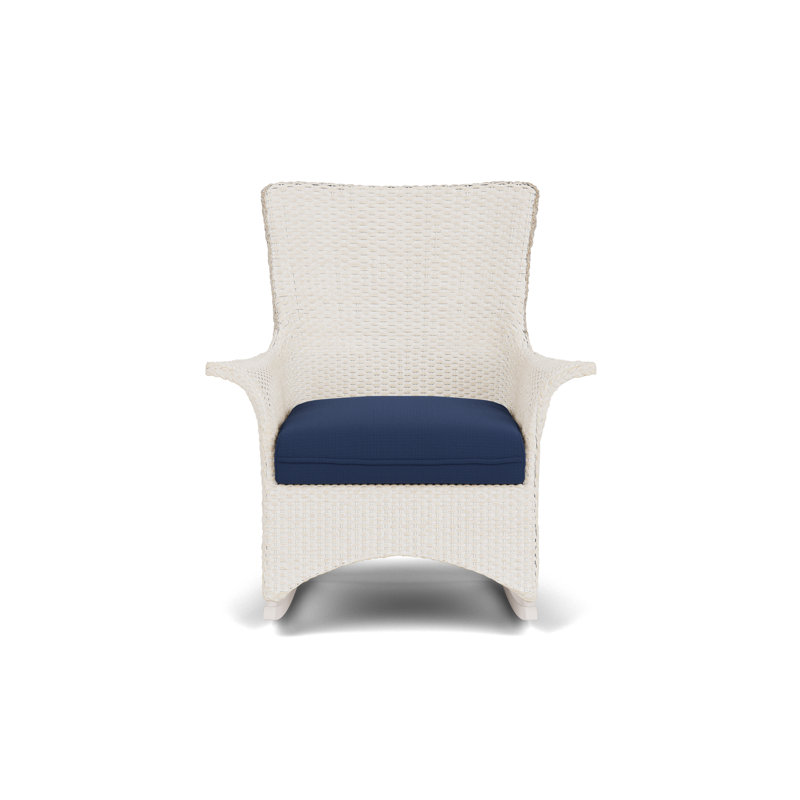 Mandalay Outdoor Rocker Chair, Beach Navy, Antique White