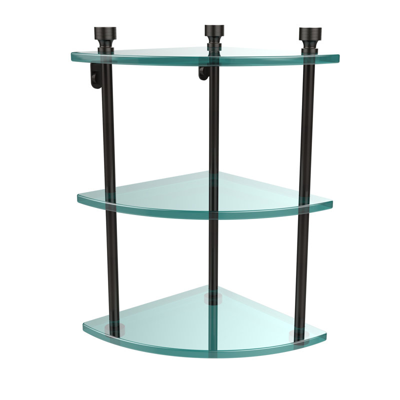 Ballenas 3 Piece Triangle Corner Shelf, Oil Rubbed Bronze