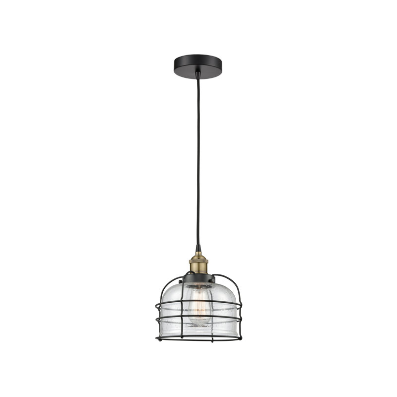 Luminaire suspendu 1 lumière Helladius, Laiton antique noir, Bullé, H 10,25 po x l 9 po x P 9 po
