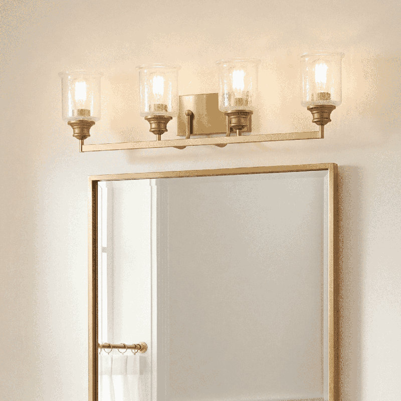 Southmead 2-Light Dimmable Brass Vanity Light, 2 Lights, 8.75" H x 16" W x 16" D