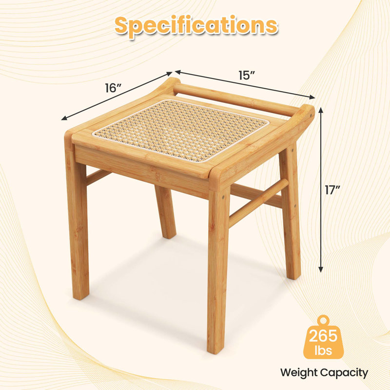 Huftalen Solid Wood Accent Stool