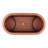 Raksha 60" Double-Wall Copper Soaking Tub with Included Overflow Drain and Foam Insulation-102795223