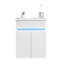 Meuble-lavabo mural de 16 po avec radars et grand rangement, parfait pour les petits espaces