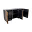 Buffet luxueux en bois de manguier brun de 60 pouces, solution de rangement élégante pour consoles et armoires