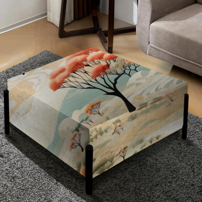 Killeen - Animal Print Large Square Ottoman