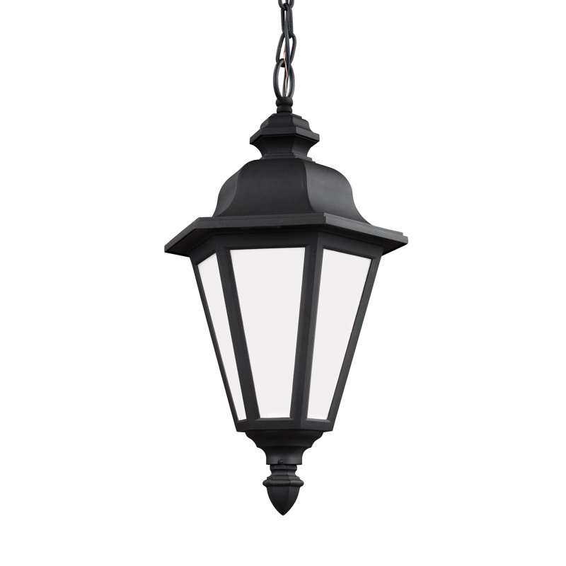 Brentwood One Light Outdoor Pendant from Generation Lighting , Black, No