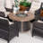 Areefa 4-Person Wicker Patio Dining Set With Round Table, Cushions Included