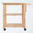 Mario Wheeled Utility Cart with Pull-Out Cutting Board in Natural, 31.80" H X 26.85" W X 20.35" D
