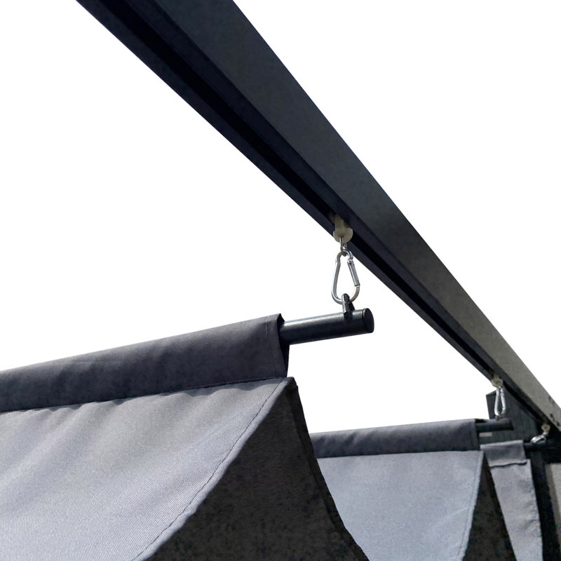 Pergola escamotable d'extérieur avec auvent pour parasol