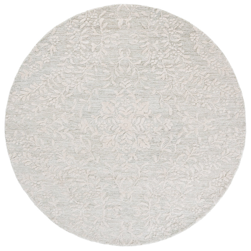 Tapis en laine touffeté à la main Quaniece 401, Rond 6 pi