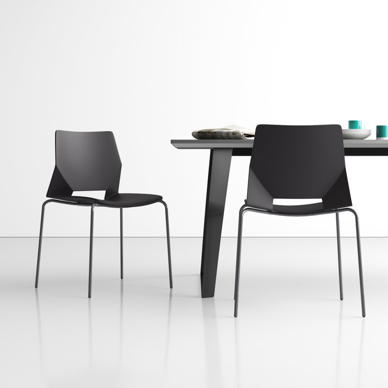 Samira Molded Dining Chair, Black
