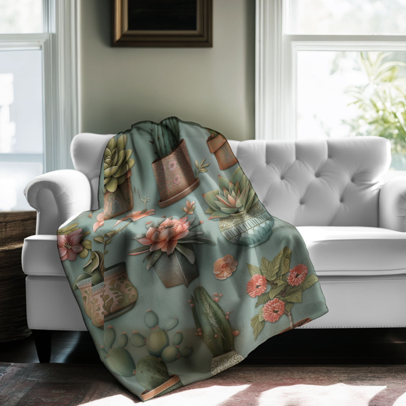 Arid Elegance - Couverture sherpa de qualité supérieure 1 pièce, L 60 po x l 50 po