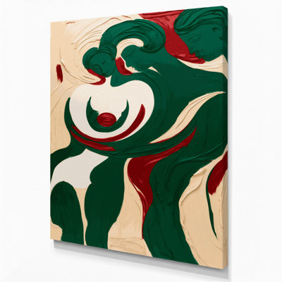 Abstrait art figuratif sur toile vert 78