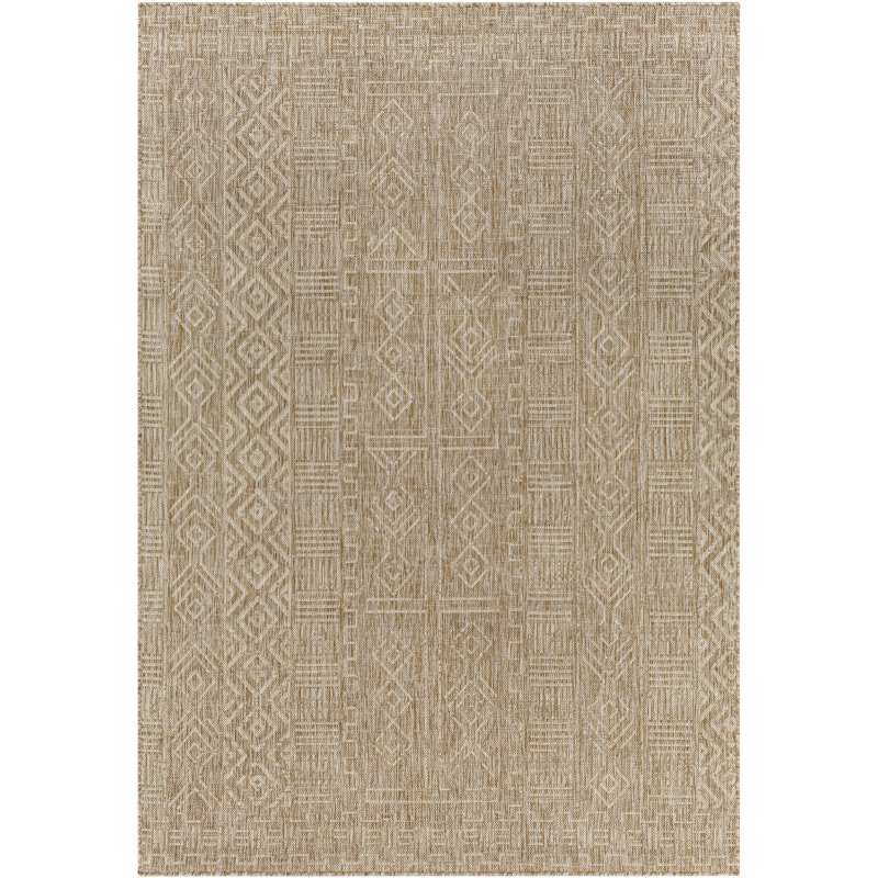 Tapis intérieur / extérieur tissé à la machine Mendota, Rectangle 2 pi x 2 pi 11 po