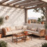 Ensemble de conversation modulaire d'extérieur 9 pièces Benno