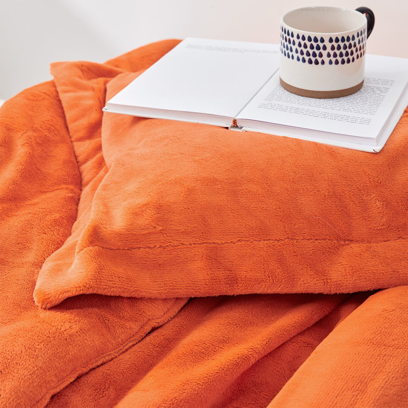 Coma Inducer Neon Nights Oversized Comforter Set, Orange, Twin Extra Long Comforter+ 1 Standard Sham