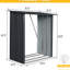 Rangement de bois de chauffage en métal 3 pi x 5 pi - Rouille - Remise pour l'extérieur