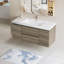 Meuble-lavabo mural peu encombrant avec lavabo élégant et rangement abondant-878895994