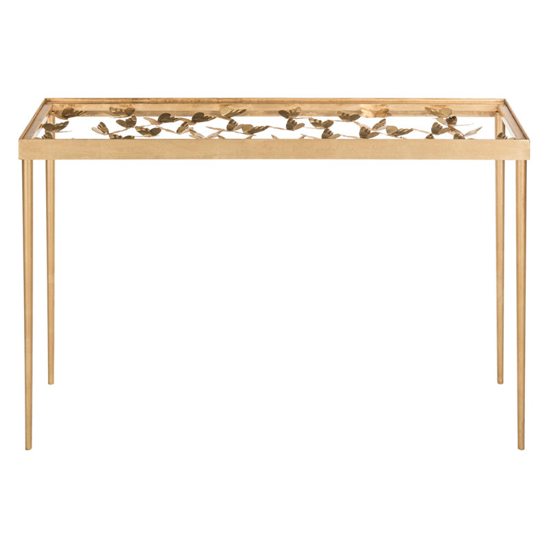42'' Glass Top Console Table