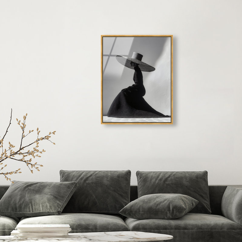 Monumental Modesty I Print, 25"H x 21"W, Gold Floater Frame