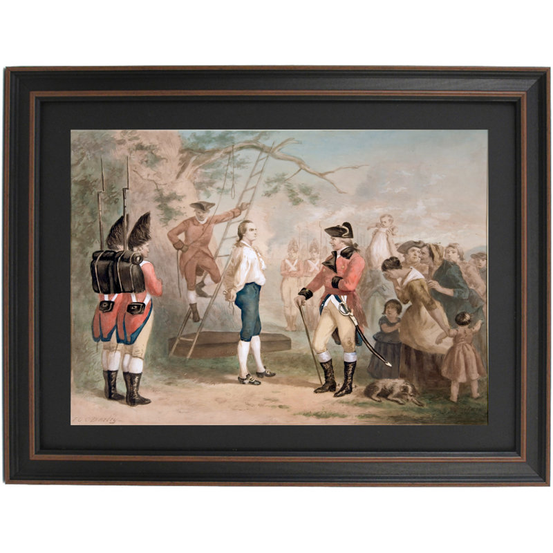 La pendaison (Les derniers mots de Nathan Hale) par Felix O. C. Darley, H 24 po x l 19 po
