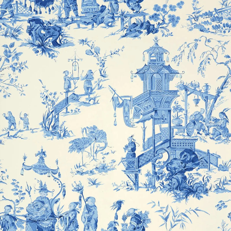 Chinois Wallpaper, China Blue