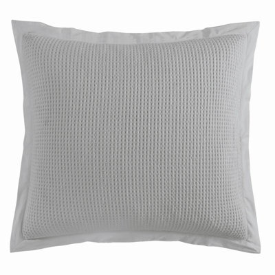 Taie décorative européenne chic et décontractée en coton délavé à la pierre 27 x 27 po