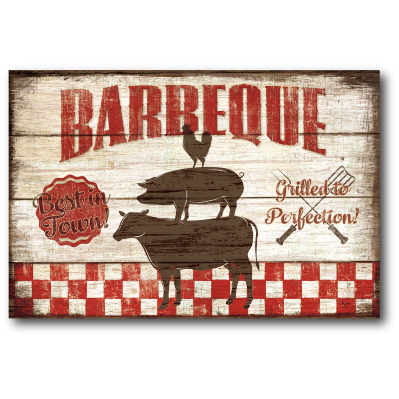 « barbecue sign », impression sur toile tendue