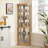 Cabinets - Light Oak Corner Curio with Built-in Lighting &amp; Adjustable Shelves | MDF+Glass | Living Room-1487840597