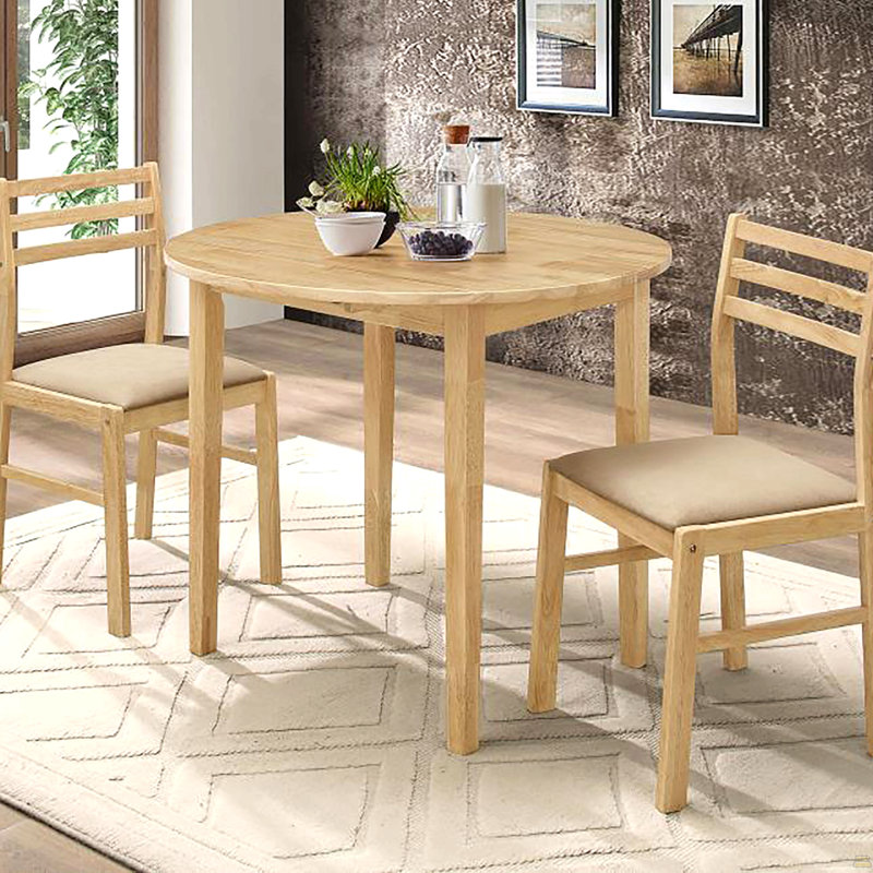Ensemble de salle à manger 3 pièces avec abattant, Naturel