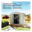 Remise de jardin en acier blanc avec trousse de fondation, bâtiment de rangement extérieur 6,7 pi x 3,8 pi