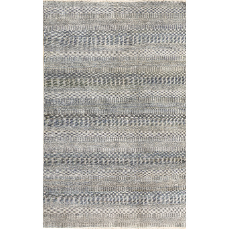 Tapis argenté noué à la main de haute qualité