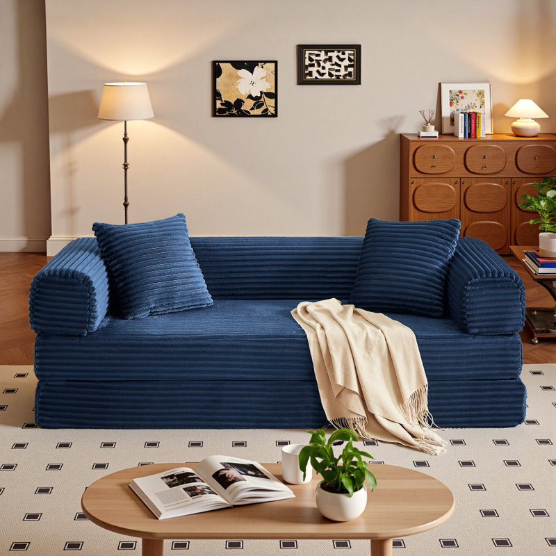 Canapé-lit convertible Boneless, Bleu