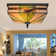 Tiffany 6"-Wide Retro Square Tiffany Ceiling Light