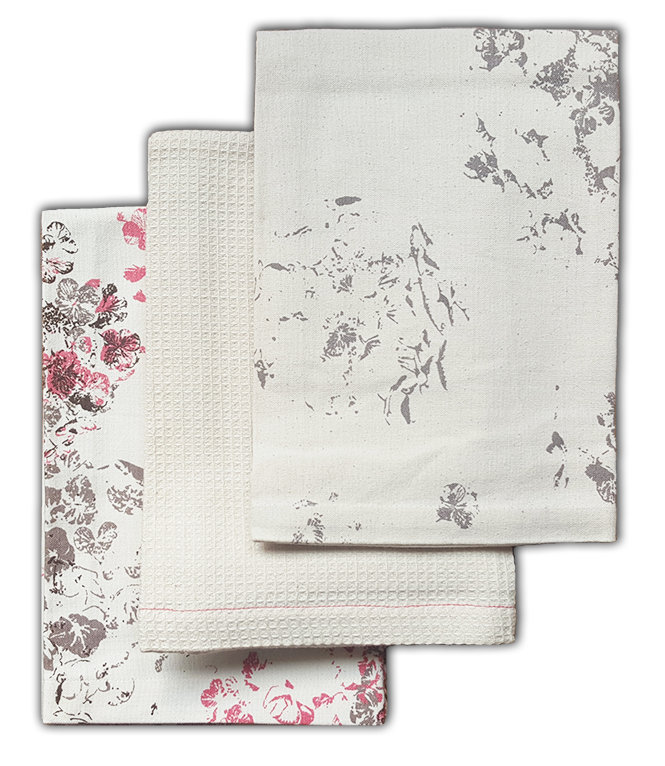 Bonnefoy Cotton Waffle Kitchen Towel, Pink