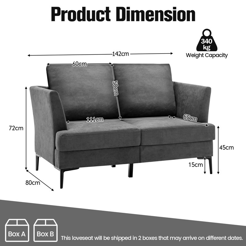 Alexander-James 2 Seater Linen Blend Loveseat