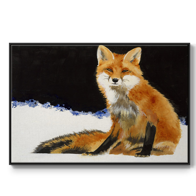 " Fox ", Black, 27" H x 41" W x 2" D