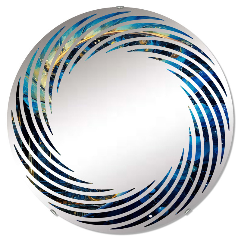 Miroir mural Nautilus Sapphire, 31,4 po x 31,4 po, Rond