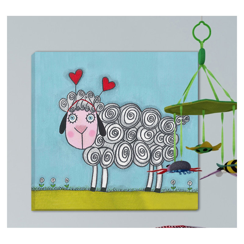 «Sheep», reproduction sur toile tendue, H 18 po x l 18 po x P 1,5 po
