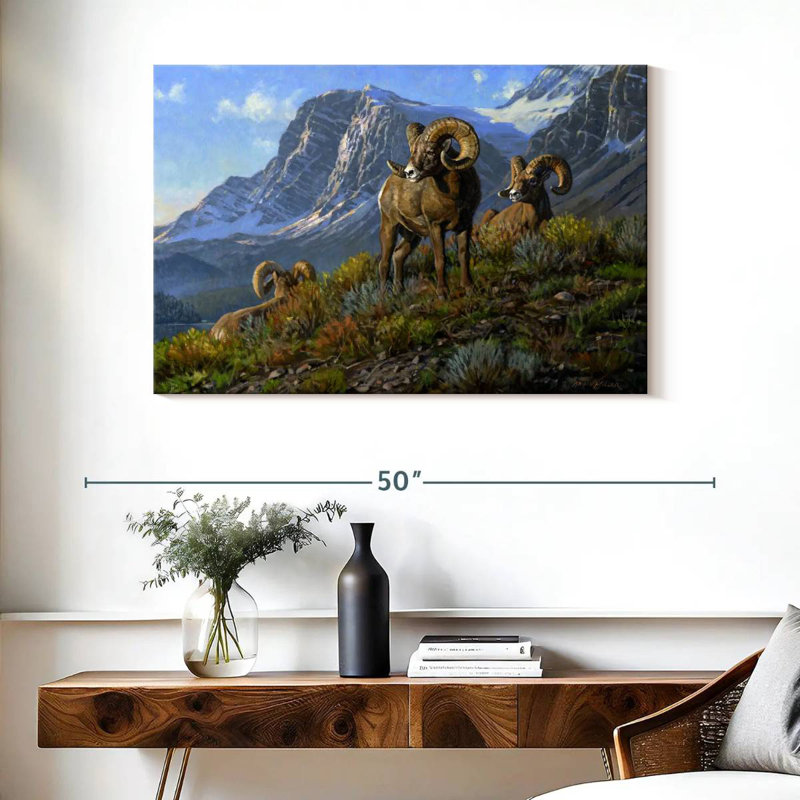 Rams, 26" H x 39" W