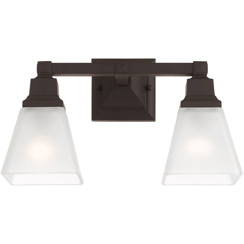 Éclairage pour meuble-lavabo à 2 lumières Melillo, Bronze
